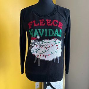 Ugly Christmas Sweater Fleece Navidad Womens Holiday Christmas Sweater Sz Small